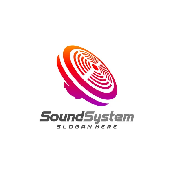 Diseño Logo Del Sistema Sonido Vector Plantilla Logo Sonido Concepto — Vector de stock