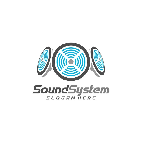 Sound System Logo Design Vector Sound Logo Template Concept Design — стоковий вектор