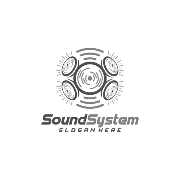 Sound System Design Vector Sound Template Design Creative Icon — стоковый вектор
