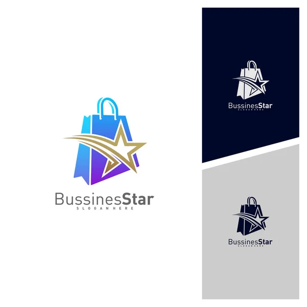 Plantilla Logotipo Star Shop Vector Diseño Concepto Símbolo Creativo Icono — Archivo Imágenes Vectoriales