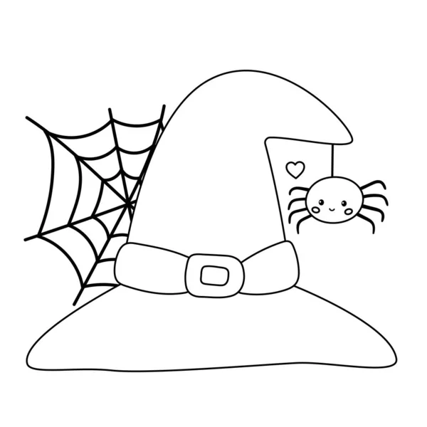 Desenho de colorir desenho animado de halloween desenhado à mão