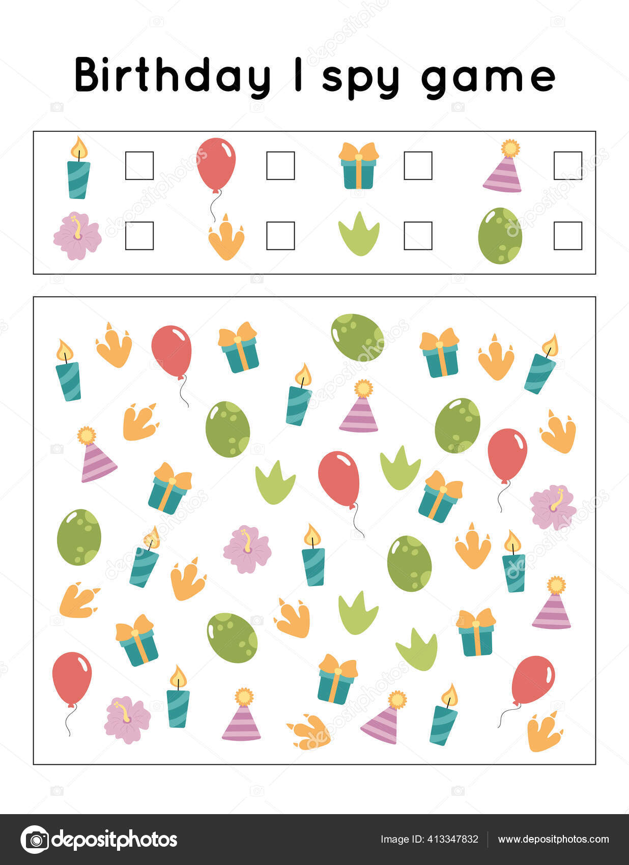 Free Printable: Dog I Spy Count and Color Activity Page for Kids