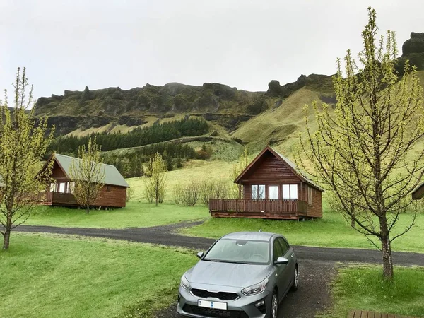 Hotel Nedaleko Hory Islandu — Stock fotografie