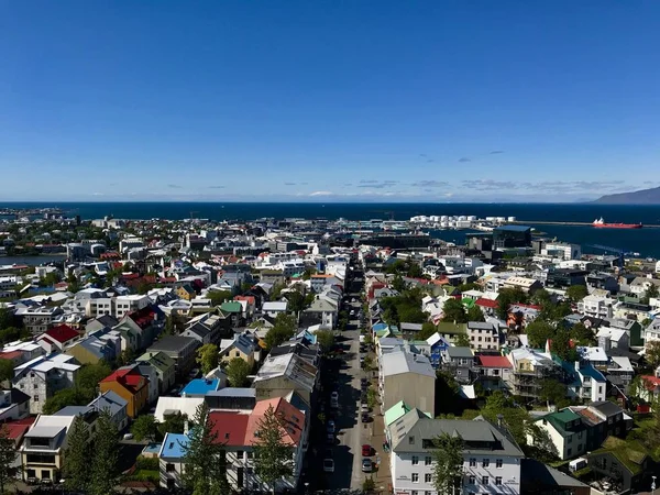 Reykjavik and Atlantic ocean view