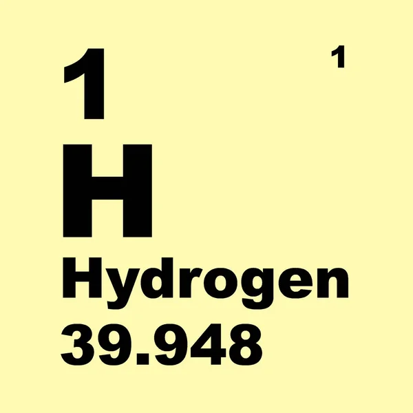 Periodieke Tabel Van Elementen Waterstof — Stockfoto
