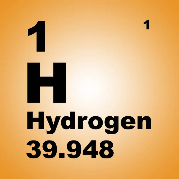 Periodická Tabulka Prvků Vodík — Stock fotografie