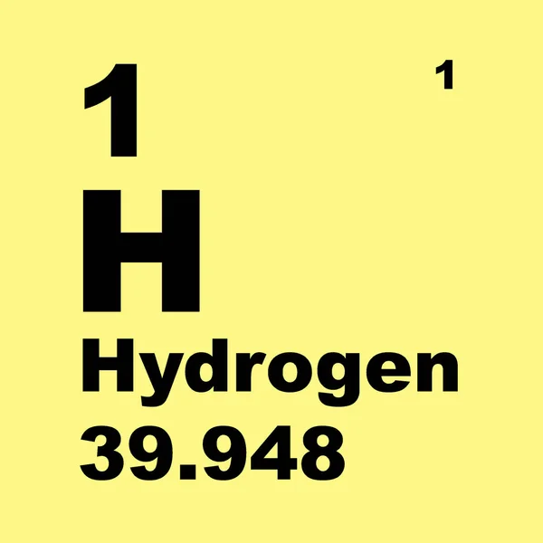 Elementlerin Periyodik Tablosu Hidrojen — Stok fotoğraf