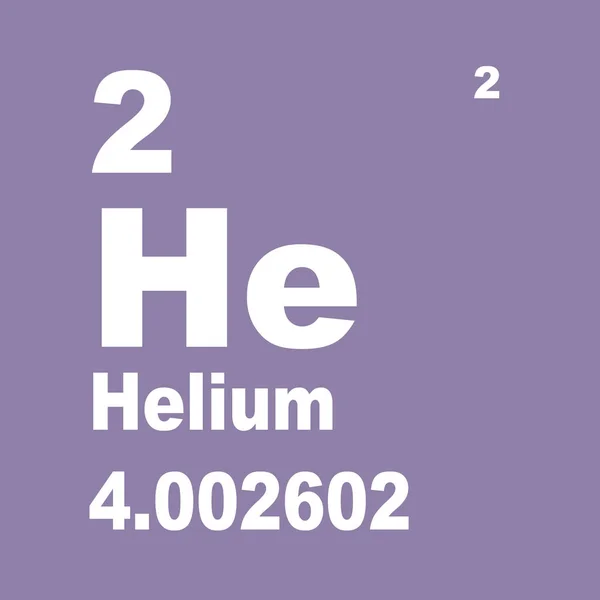 Okresowy Spis Pierwiastków Helium — Zdjęcie stockowe
