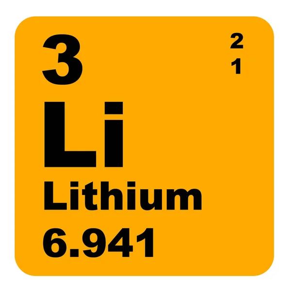Tabela Periódica Elementos Lítio — Fotografia de Stock