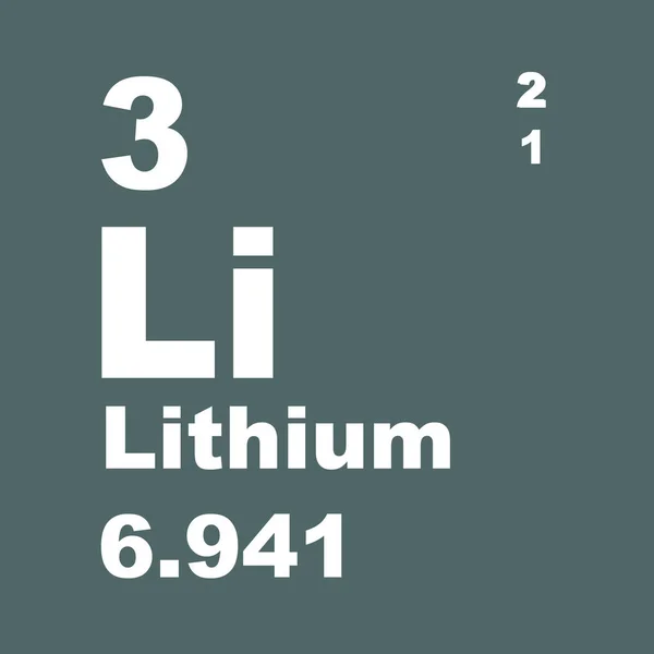 Lítium Periodikus Táblázat Elemek — Stock Fotó