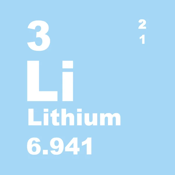 Lithium Periodic Table Elements — Stock Photo, Image