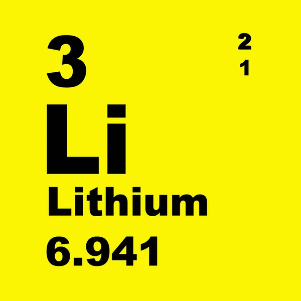 Lithium Periodensystem Der Elemente — Stockfoto