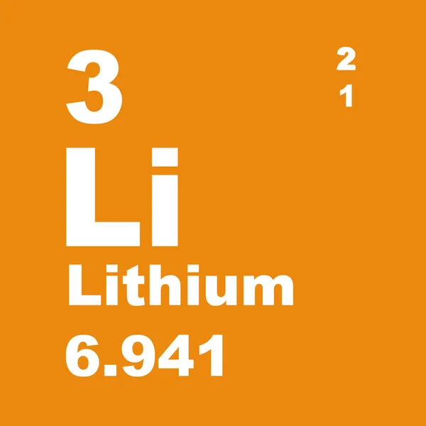 Tableau Périodique Des Éléments Lithium — Photo