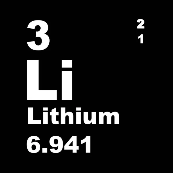 Tabela Periódica Elementos Lítio — Fotografia de Stock