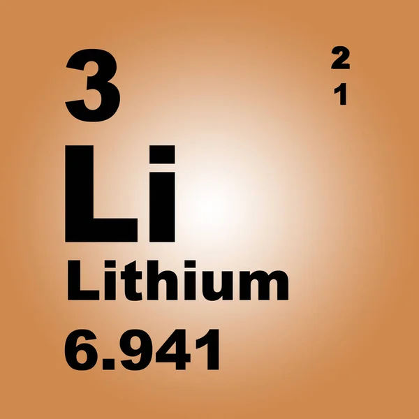 Lítium Periodikus Táblázat Elemek — Stock Fotó