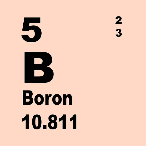 Boro Tabela Periódica Elementos — Fotografia de Stock