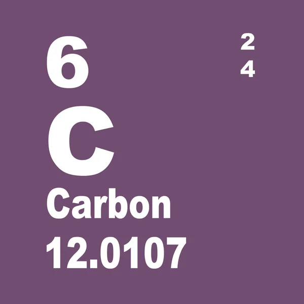 Carbonio Tavola Periodica Degli Elementi — Foto Stock