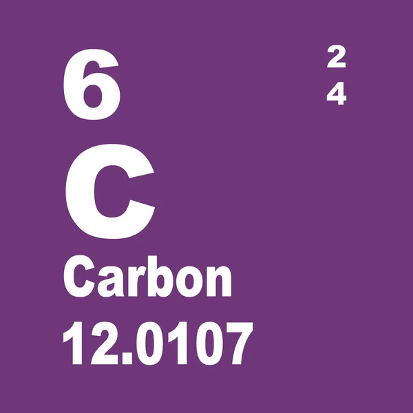 Carbon Okresowego Spisu Elementów — Zdjęcie stockowe