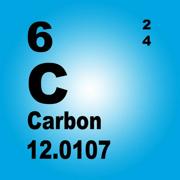 Carbon Okresowego Spisu Elementów — Zdjęcie stockowe