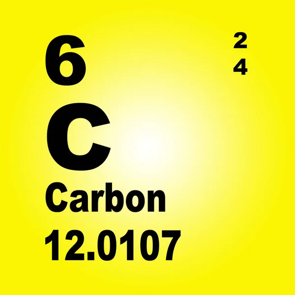 Carbon Okresowego Spisu Elementów — Zdjęcie stockowe