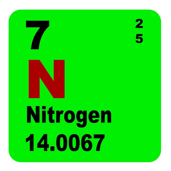 Nitrogen Periodic Table Elements — Stock Photo, Image