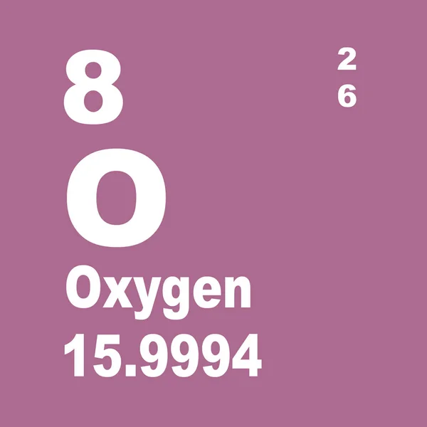 Oxygène Tableau Périodique Des Éléments — Photo