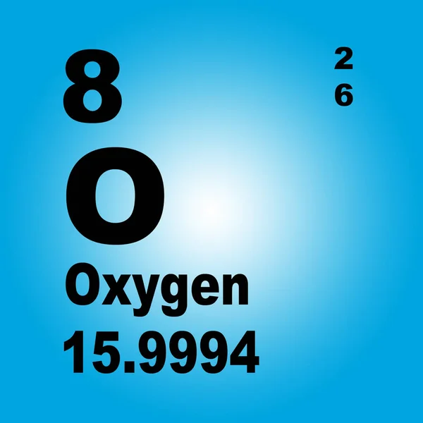 Tabela Periódica Elementos Oxigénio — Fotografia de Stock