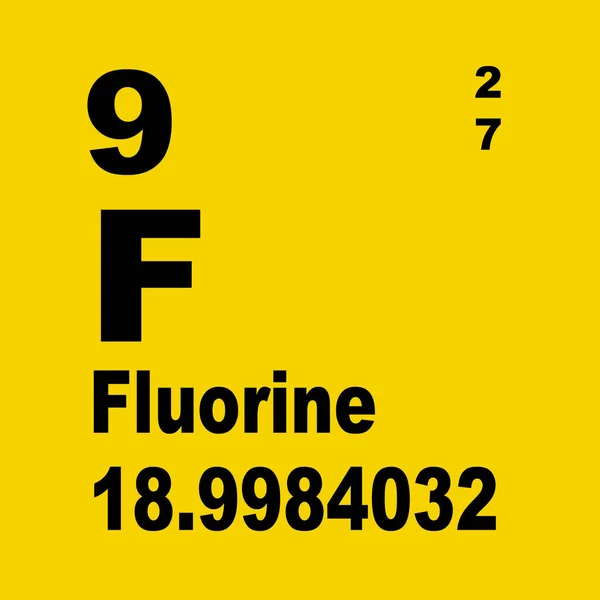 Fluorine Periodic Table Elements — Stock Photo, Image