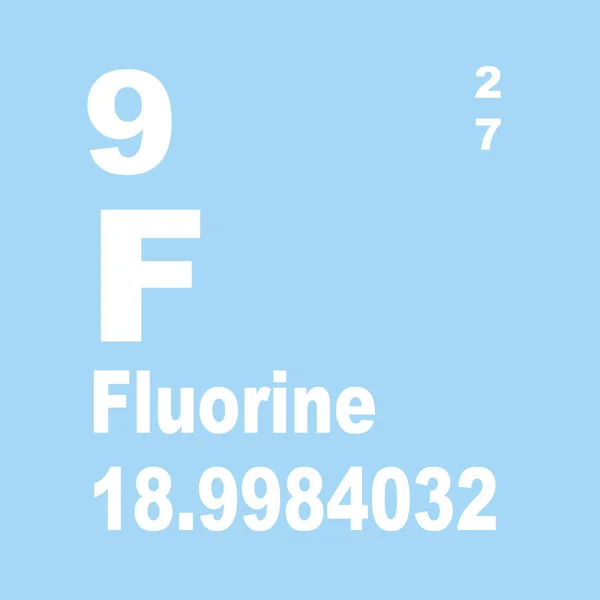 Periodická Tabulka Prvků Fluoru — Stock fotografie