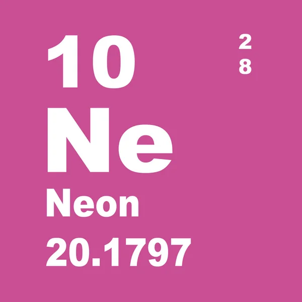 Tabela Periódica Elementos Não Néon — Fotografia de Stock