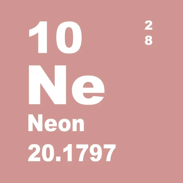 Tabel Periodik Unsur Tidak Neon — Stok Foto
