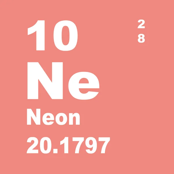 Periodické Tabulky Prvků Neon — Stock fotografie