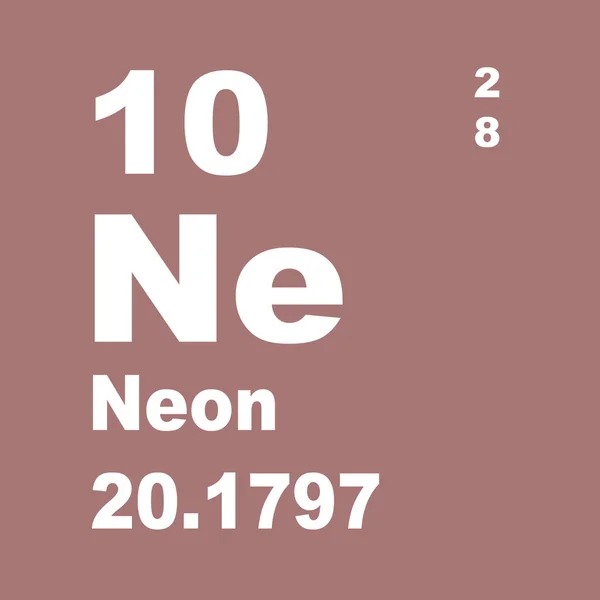 Періодична Таблиця Елементів Неонові — стокове фото