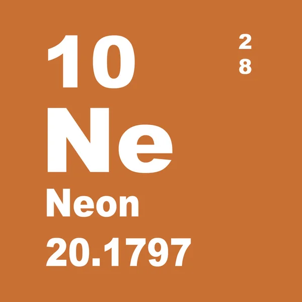 Tabla Periódica Elementos Neón —  Fotos de Stock