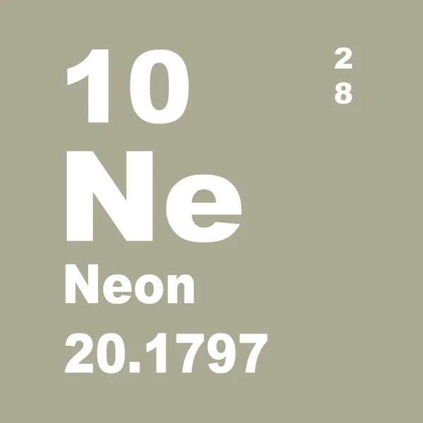 Tabla Periódica Elementos Neón — Foto de Stock