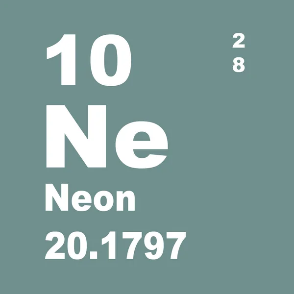 Periodická Tabulka Prvků Neon — Stock fotografie