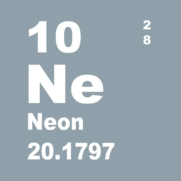 Tabela Periódica Elementos Néon — Fotografia de Stock