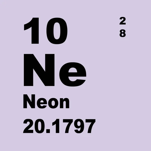 Tabla Periódica Elementos Neón — Foto de Stock