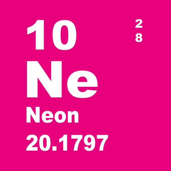Elementlerin Periyodik Tablosu Neon — Stok fotoğraf