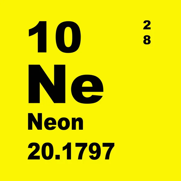 Okresowy Spis Elementów Neon — Zdjęcie stockowe