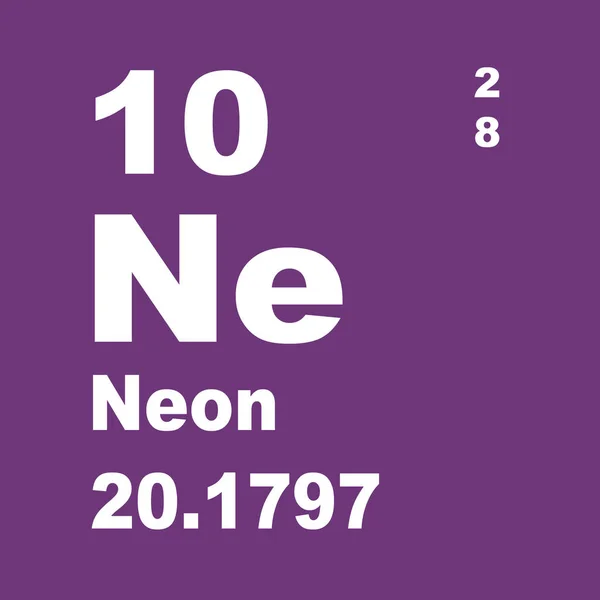 Tabelul Periodic Elementelor Neon — Fotografie, imagine de stoc