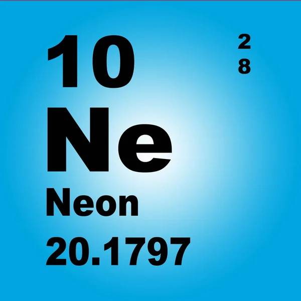 Okresowy Spis Elementów Neon — Zdjęcie stockowe