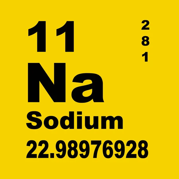 Natrium Periodensystem Der Elemente — Stockfoto