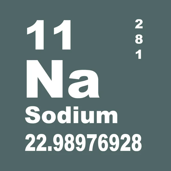 원소의 나트륨 주기표 — 스톡 사진