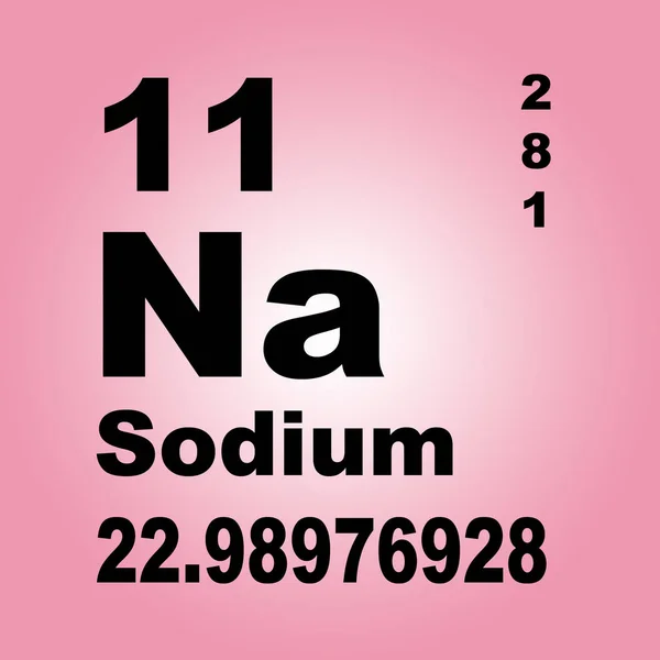 Tabel Periodik Sodium Unsur — Stok Foto