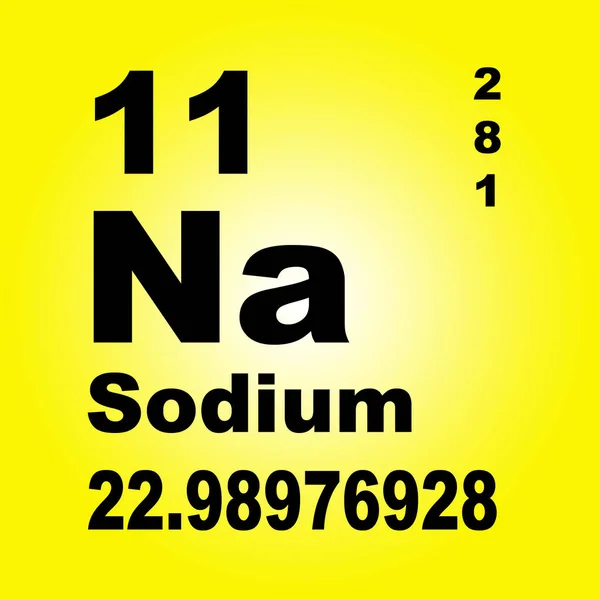 Tabla Periódica Elementos Sodio — Foto de Stock