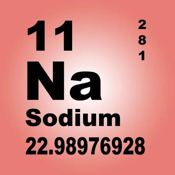 Tabel Periodik Sodium Unsur — Stok Foto