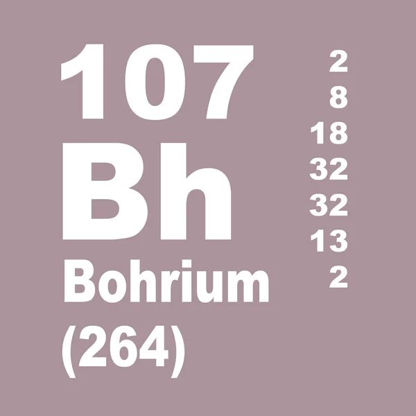 Bohrium Periodieke Tabel Van Elementen — Stockfoto