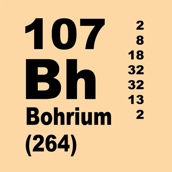 Bohrium Periodieke Tabel Van Elementen — Stockfoto