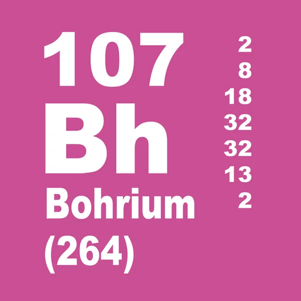 Tabela Periódica Elementos Bohrium — Fotografia de Stock
